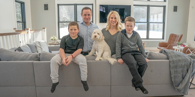 Healthy Home Family Happy family in a healthy and happy home